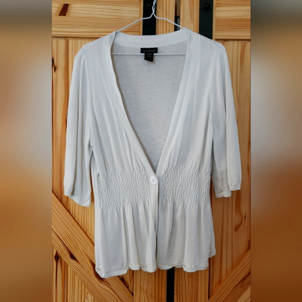 Lane Bryant White Cardigan Sweater